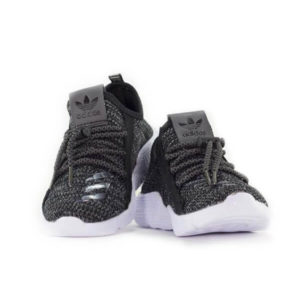 AD Black Lace Up Running Shoes For Kids