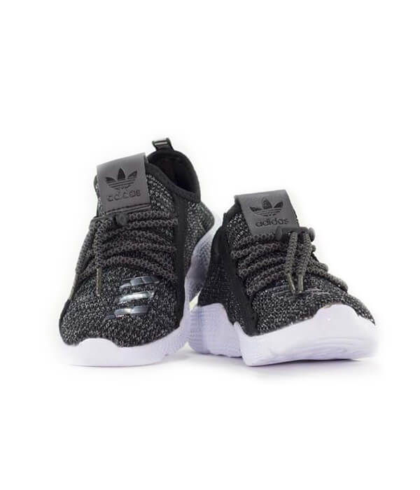 AD Black Lace Up Running Shoes For Kids