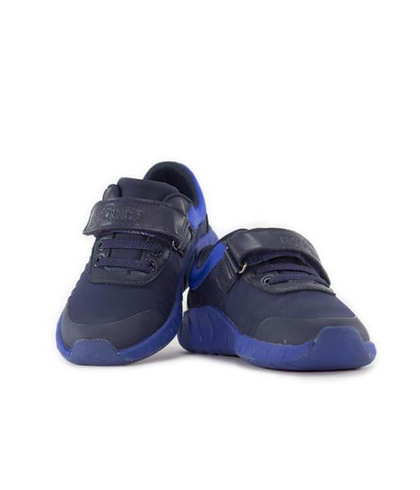 FD Blue Stick-On Sneakers For Kids