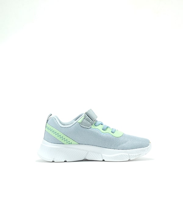 Grey and Green Air Thunder Shoes for Kids