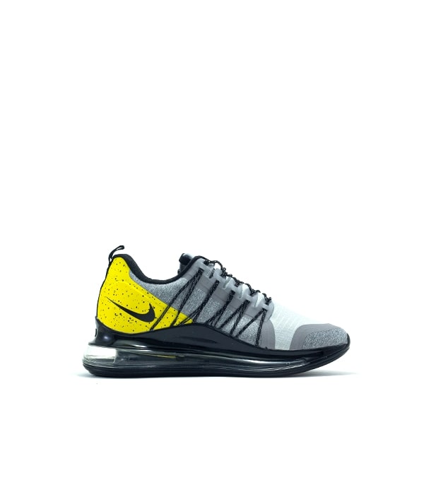 YELLOW AND GREY AIR DYNAMIC RUNNING SHOES