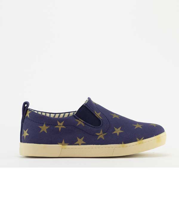 FD Blue Slip-On Sneakers For Kids