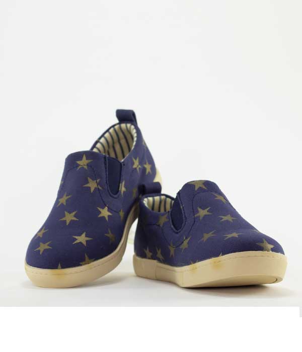 FD Blue Slip-On Sneakers For Kids