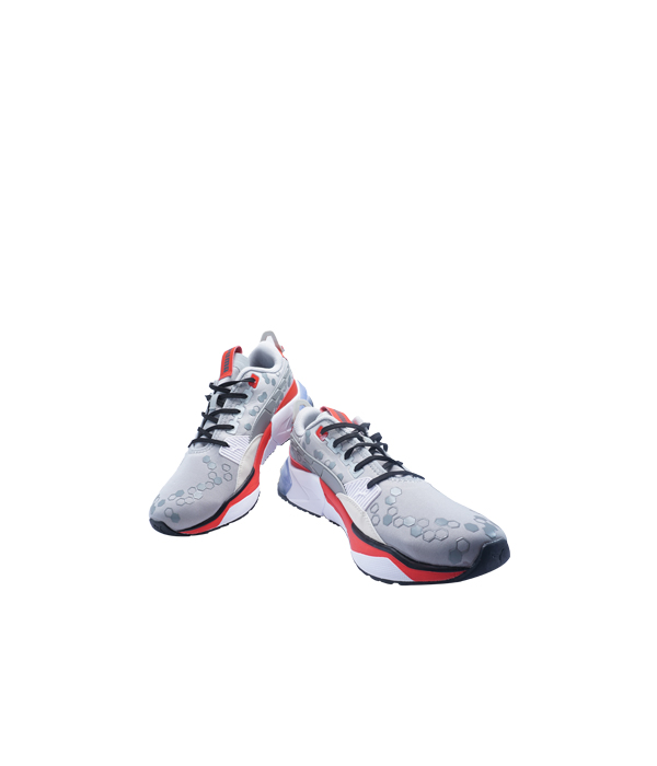 Grey and Red Men`s shoes for running 2