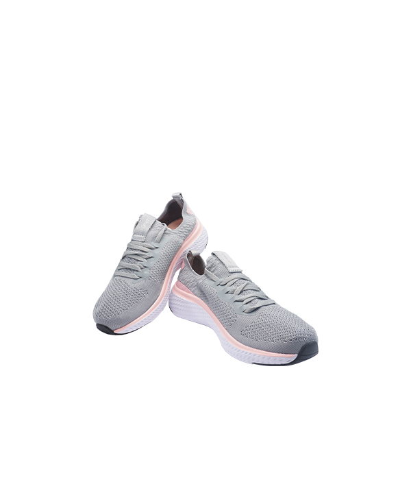 Grey and Pink running shoes for women 2