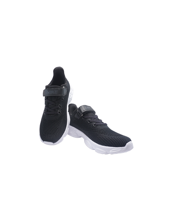 NK Black & White Running Shoes for Kids 2