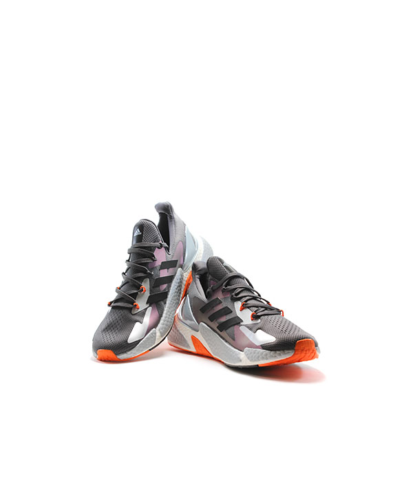 AD Grey and Orange Sports Shoes For Men-1
