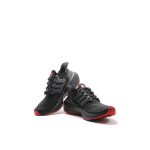 AD Solid Black and Red Sports Shoes For Men 1