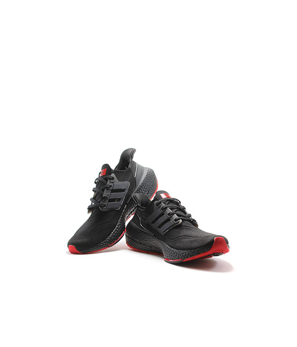 AD Solid Black and Red Sports Shoes For Men 2