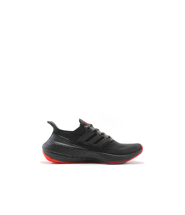 AD Solid Black and Red Sports Shoes For Men