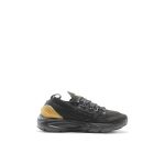 UA Solid Black and Gold Running Shoes For Men
