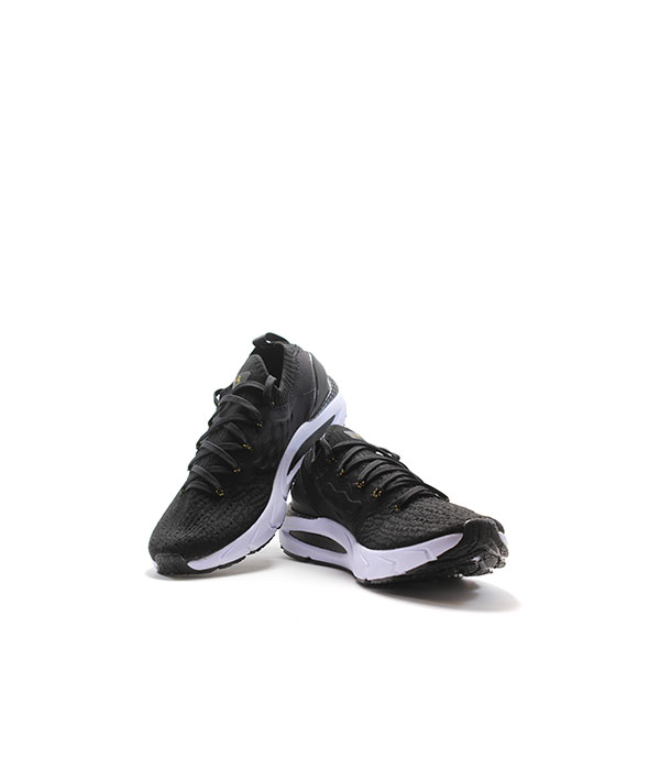UA Solid Black and White Running Shoes For Men