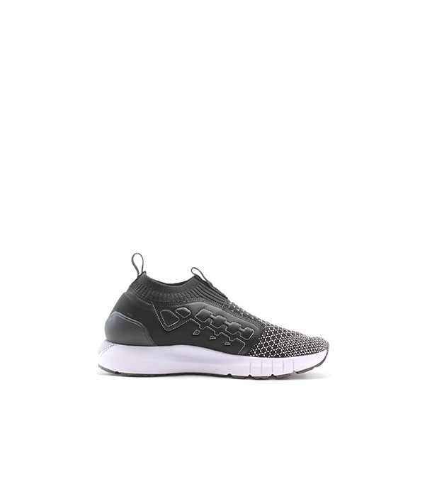 UA Solid Black and White Running Shoes For Men