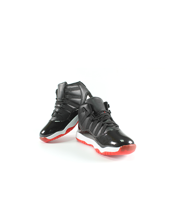 JD Black And Red Casual Shoes for Kids -1