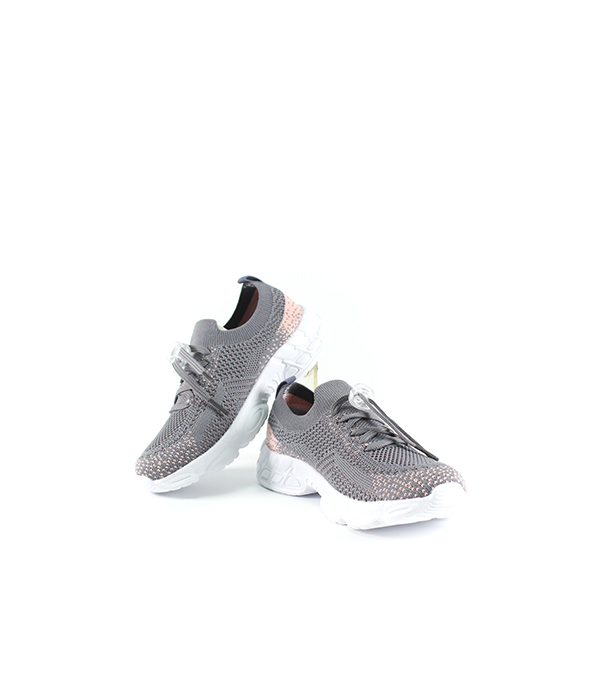 SK Grey Running Shoes for Kids-1