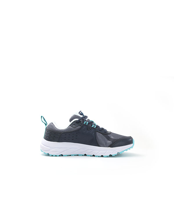 UA grey & blue running shoes for men