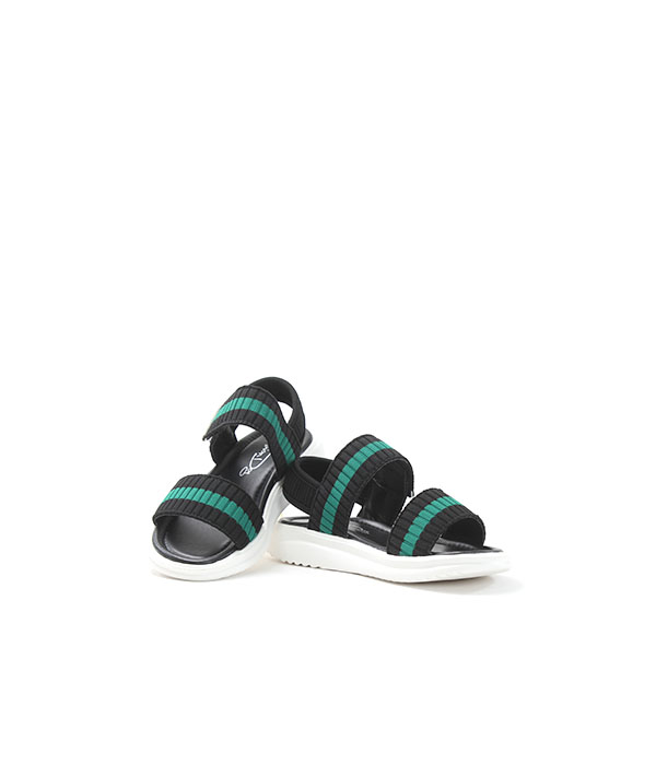 FD Black/green Sandals for Kids-1