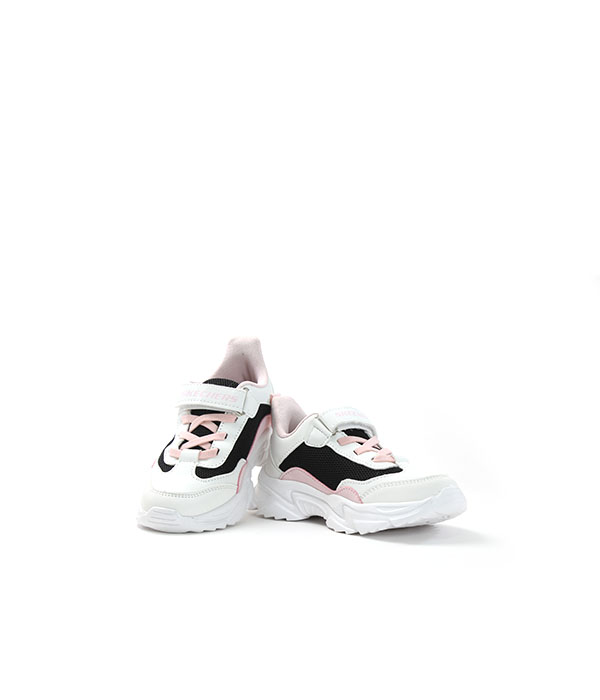 SKC White Pink Jogging Shoes for Kids-1