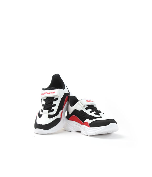 SKC Black / White/red Jogging Shoes for Kids-1