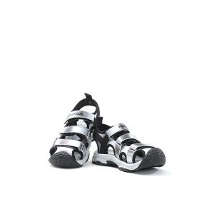 FD Grey/ Black Sandals for Kids-1