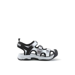 FD Silver/ Black Sandals for Kids