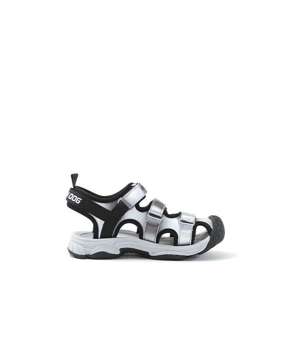 FD Grey/ Black Sandals for Kids
