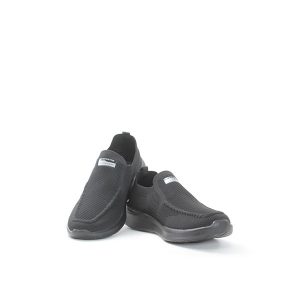 SKC black walking with memory foam shoes for Men-2
