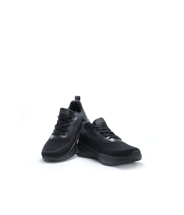 SKC Go Walk Aircool Memory Foam Walk Black Shoes for Men -1